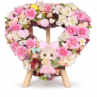 Aranjament Little Pink Girl inimă cu fetiță ceramică