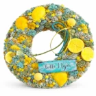 Coroniță Lemon Fresh cu lămâi decorative și turcoaz